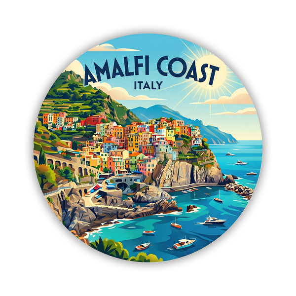 Amalfi Coast Italy Harbour Sticker