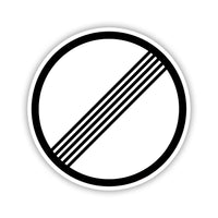 German Autobahn Unlimited Speed Sign Car Culture Sticker