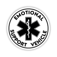 Emotional Support Vehicle Car Culture Sticker - Black
