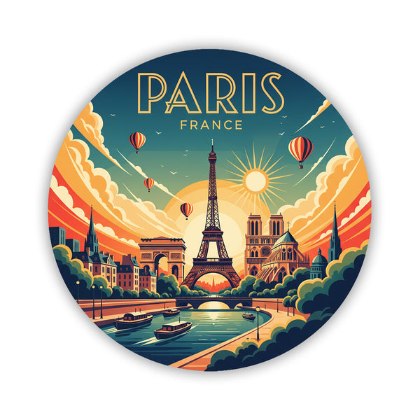 Paris France Sticker