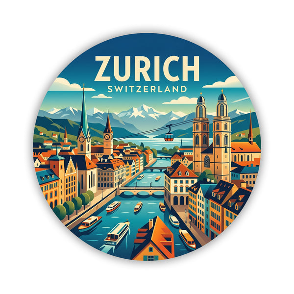 Zurich Switzerland Sticker