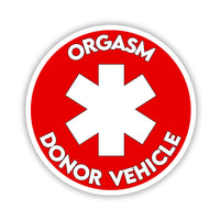 Adult Humour Novelty Donor Vehicle Car Culture Sticker