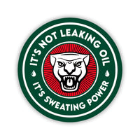 Not Leaking Oil Sweating Power Jaaaag Green & Red Car Culture Sticker