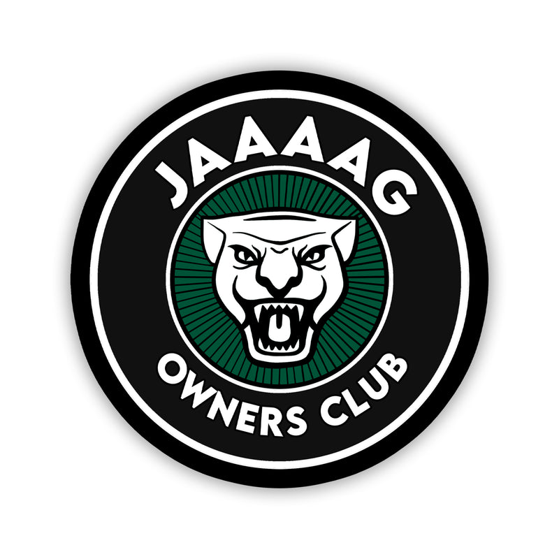 JAAAAG Owners Club Black & Green Car Culture Sticker