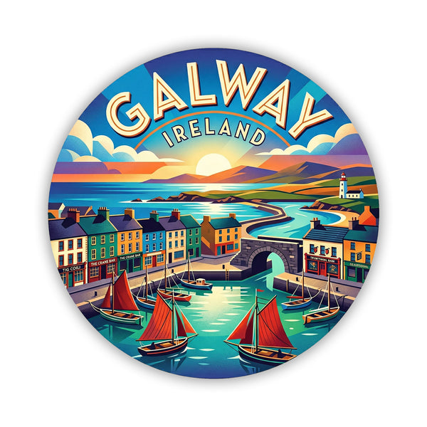 Galway Ireland Harbour Sticker