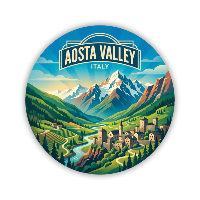 Aosta Valley Italy Sticker