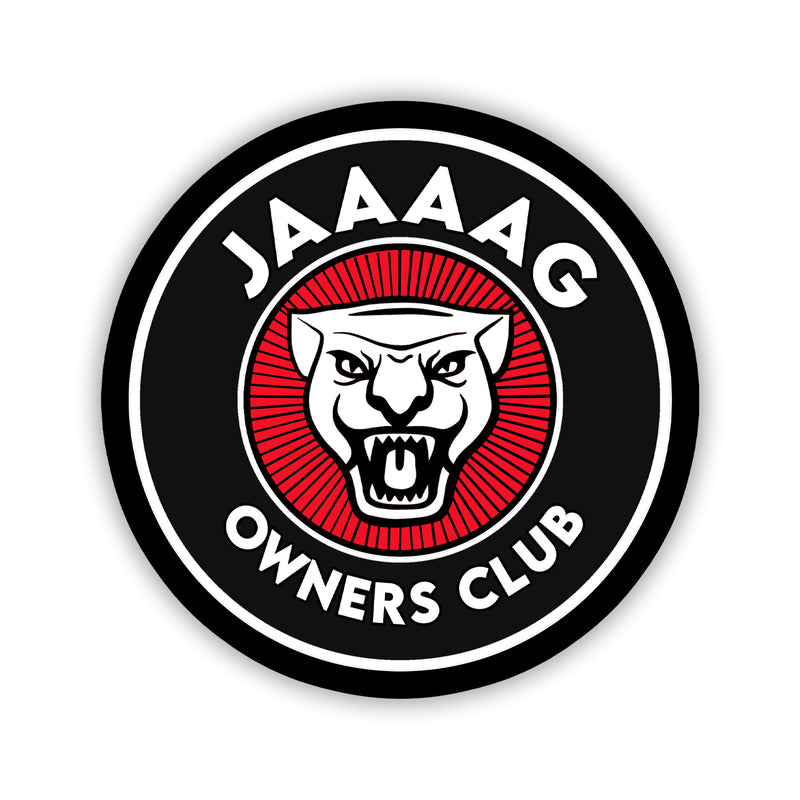JAAAAG Owners Club Black & Red Car Culture Sticker