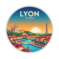 Lyon France Sticker