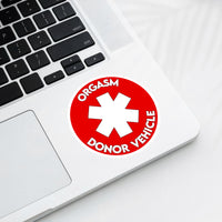 Adult Humour Novelty Donor Vehicle Car Culture Sticker