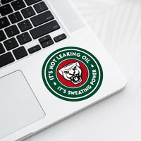 Not Leaking Oil Sweating Power Jaaaag Green & Red Car Culture Sticker