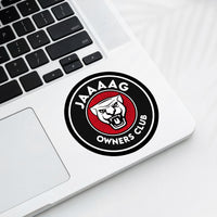 JAAAAG Owners Club Black & Red Car Culture Sticker