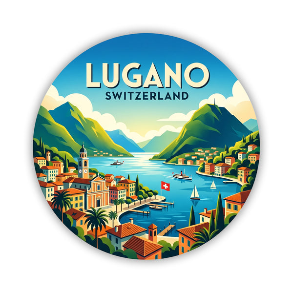 Lugano Switzerland Sticker