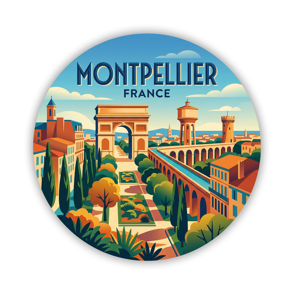 Montpellier France Peyrou Sticker