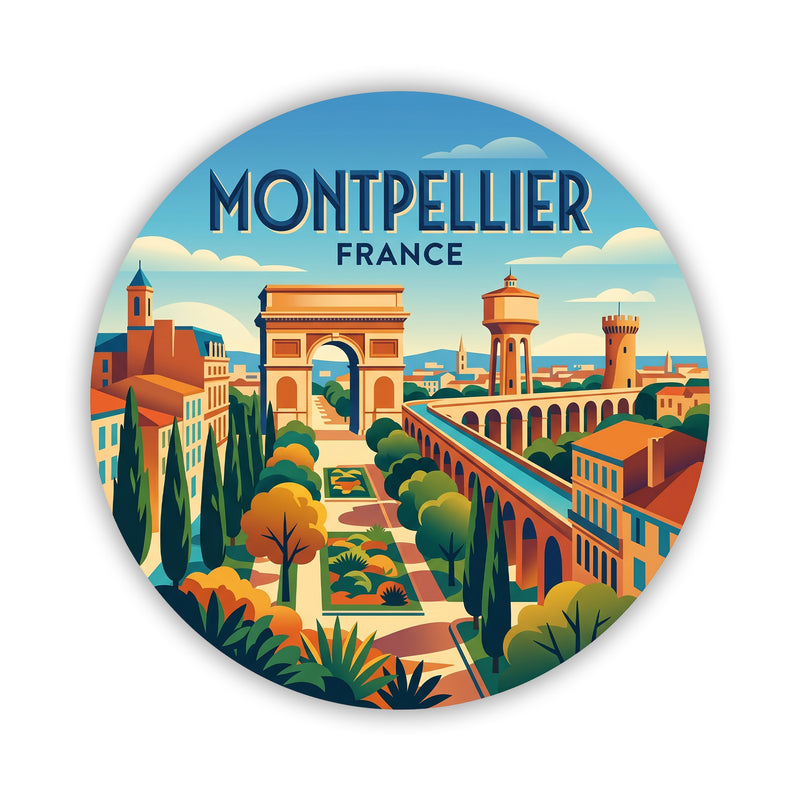 Montpellier France Peyrou Sticker