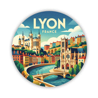 Lyon France Old Town Sticker