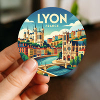 Lyon France Old Town Sticker